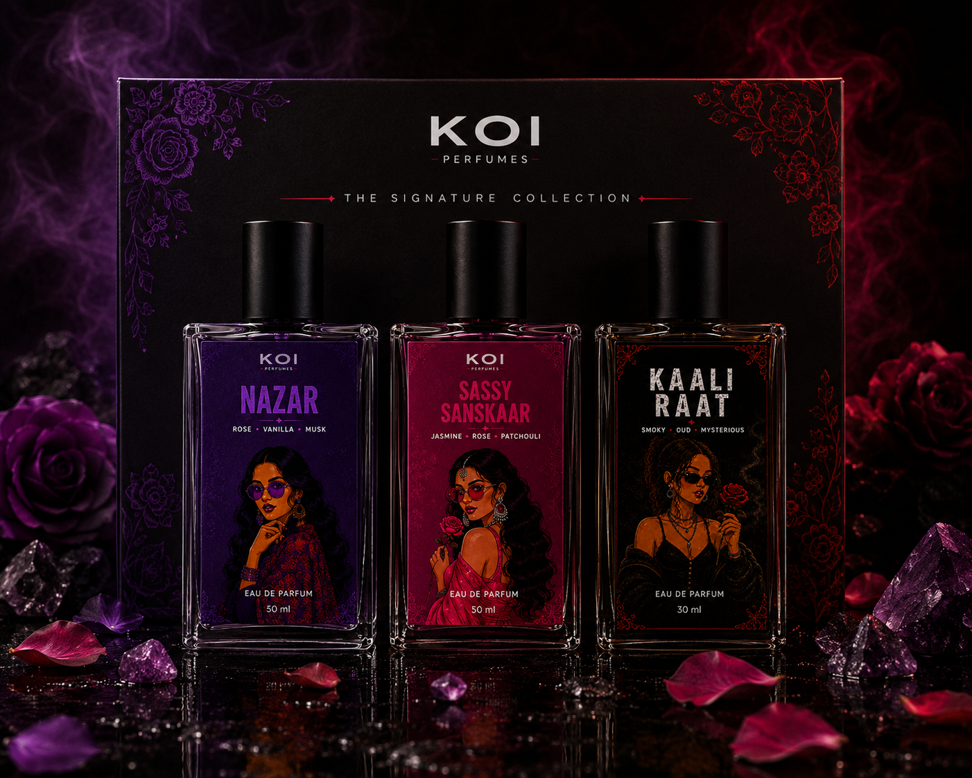 The KOI Trio – Sassy Sanskaar + Nazar + Kaali Raat | Gift Set